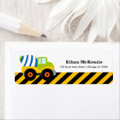 Étiquette Camion de construction (En situation)