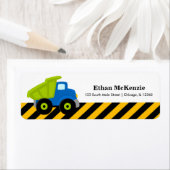 Étiquette Camion de construction (En situation)