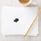 Étiquette Camion de ramassage vintage (En situation)