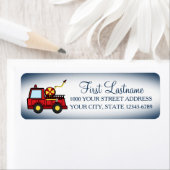 Étiquette Camion feu rouge (En situation)