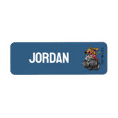 Étiquette Camion monstre Scooby-Doo | Ajouter Votre Nom (Devant)