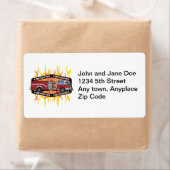 Étiquette Camion pompier (En situation)