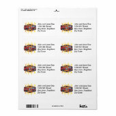 Étiquette Camion pompier (Feuille entière)