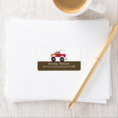 Étiquette Camion Red Monster Customisé (En situation)