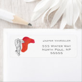 Étiquette Camion Silhouette Main Rouge (En situation)