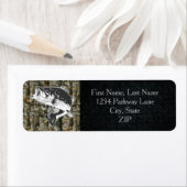 Étiquette Camo Grosse Bouche Basse Pêche Retour Adresse Étiq (En situation)