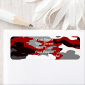 Étiquette Camo Red Shadows (En situation)