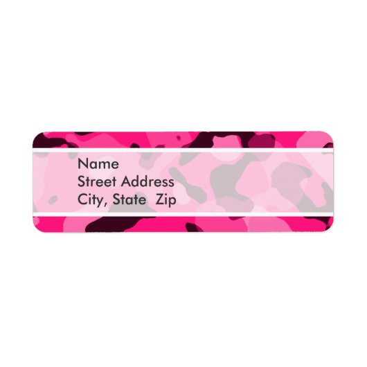 Étiquette Camo rose profond ; Camouflage (Devant)