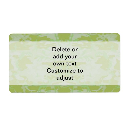 Étiquette Camo vert (Devant)