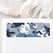 Étiquette Camouflage bleu et blanc (En situation)