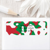 Étiquette Camouflage de Noël (En situation)