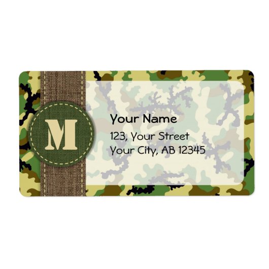 Étiquette Camouflage des bois (Devant)