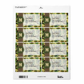 Étiquette Camouflage des bois (Feuille entière)