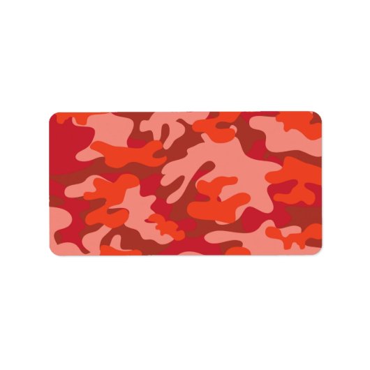 Étiquette Camouflage rouge (Devant)