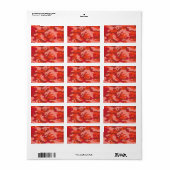 Étiquette Camouflage rouge (Feuille entière)