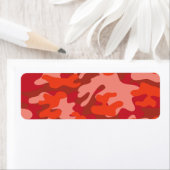 Étiquette Camouflage rouge (En situation)