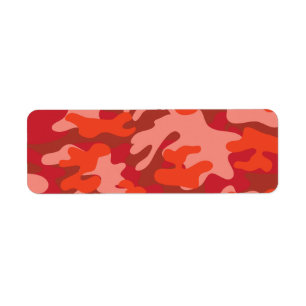 Étiquette Camouflage rouge