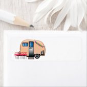 Étiquette Camper remorque Happy (En situation)