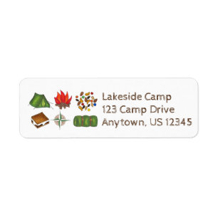 Étiquette Camping d'été Sleepaway Tente Camping Camping Comp