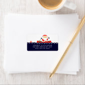 Étiquette Camping Père Noël Kayaking Noël (En situation)