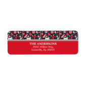 Étiquette Canada Adresse de l'orignal d'hiver de Noël canadi (Devant)