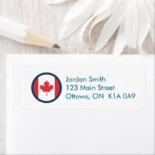 Étiquette Canada Flag for Canadians Return (En situation)