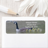 Étiquette Canada Goose Babies With Mom Adresse animale (En situation)