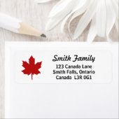 Étiquette Canada Red Natural Maple Leaf (En situation)