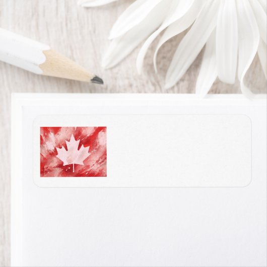 Étiquette canadien de feuille d'érable (En situation)