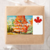 Étiquette canadien de sirop d'érable (En situation)