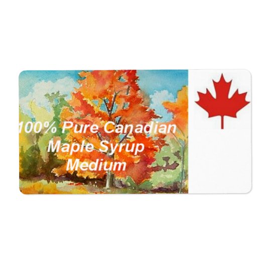 Étiquette canadien de sirop d'érable (Devant)