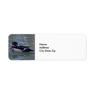 Étiquette Canard à eau colorée