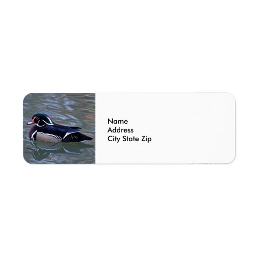 Étiquette Canard à eau colorée (Devant)