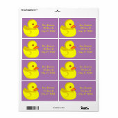 Étiquette Canard en caoutchouc mou Thunder_Cove (Feuille entière)