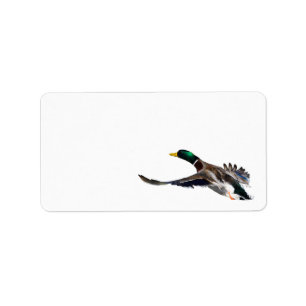 Étiquette canard en vol