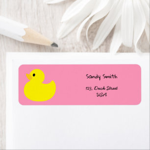 Étiquette Canard Jaune, Couleur Rose