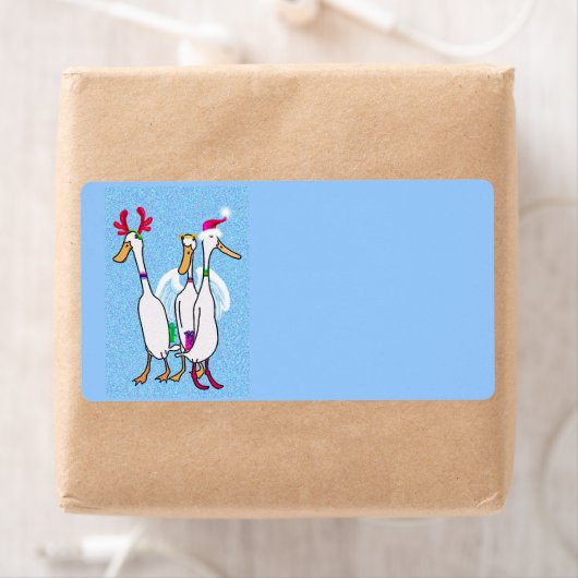 Étiquette canards de Noël (En situation)