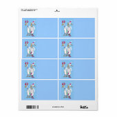 Étiquette canards de Noël (Feuille entière)