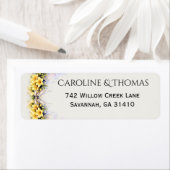 Étiquette Canary Yellow Romantic Freesia  Floral Wedding (En situation)