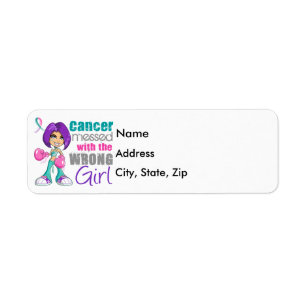 Étiquette Cancer de la thyroïde sali avec Girl.png faux