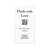 Étiquette Candle instructions cire fondre ajouter q r code b (Devant)