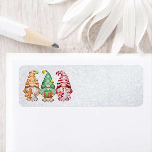 Étiquette Candy Gnomes Address Labels (En situation)