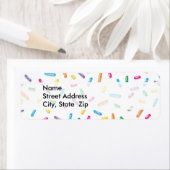 Étiquette Candy Sprinkles du Colorful (En situation)