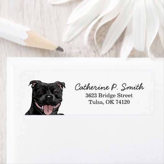 Étiquette Cane Corso Adresse de retour (En situation)