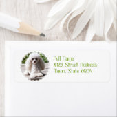 Étiquette Caniche jouet (En situation)