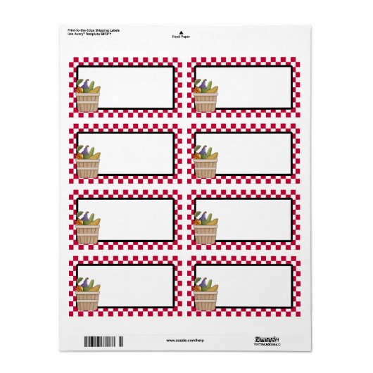 Étiquette canne (Feuille entière)