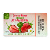 Étiquette Canne aux fruits de fraise (Devant)