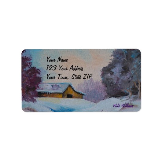 Étiquette Canvas de la maison du pays (Devant)