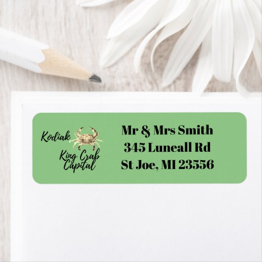 Étiquette Capitale du crabe de Kodiak (En situation)