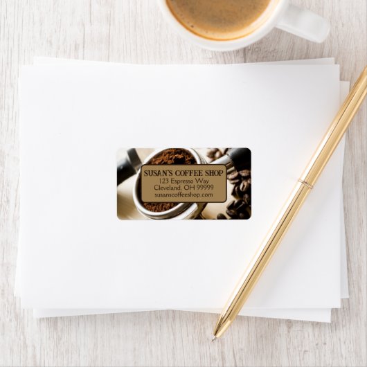 Étiquette Capture d'écran de l'Espresso Brew pour Cappuccino (En situation)
